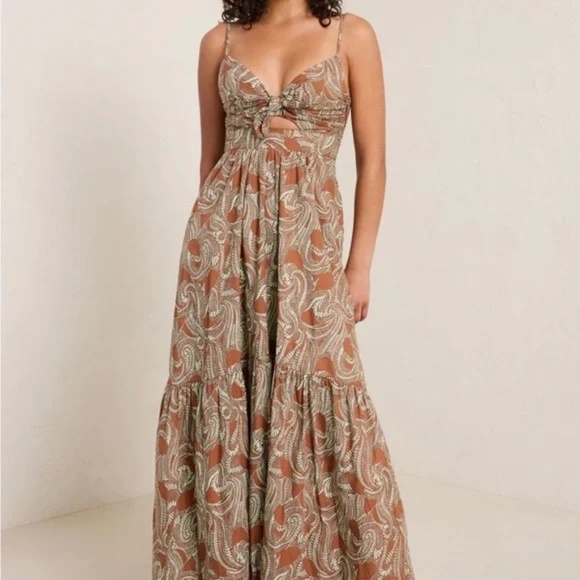 NWT A.L.C. Laura Paisley Cotton Maxi Dress - Picture 7 of 7